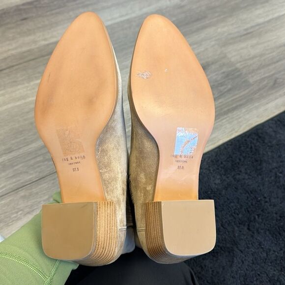 rag & bone Rover Tan Suede Ankle Chelsea Boots 7.5 - Picture 7 of 9